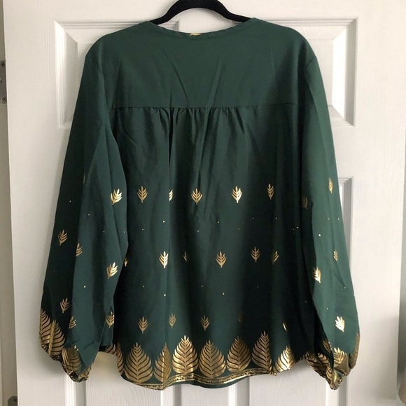 Weekend Suzanne Betro green boho swing top in size 2x - Picture 6 of 10